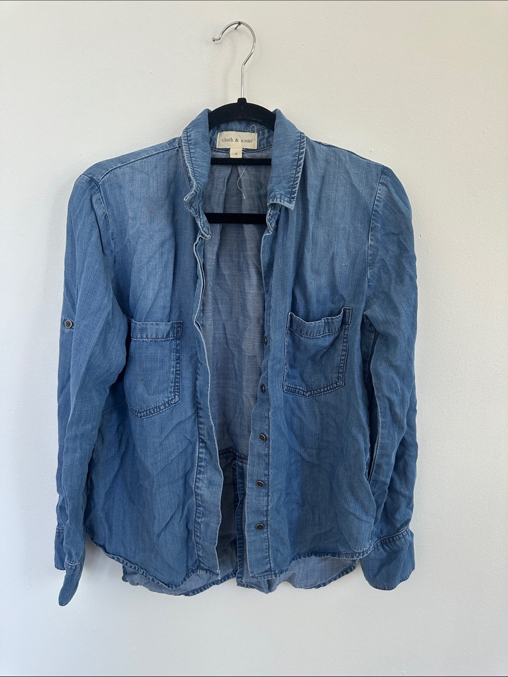 cloth & stone Light Blue Denim Shirt Jacket
